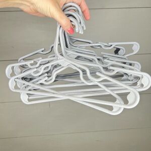 10 Gray Plastic Hangers - Youth